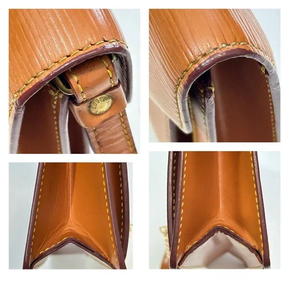 LOUIS VUITTON Epi Leather Sellier Dragonne Women’s Clutch Bag Brown Vintage - Picture 15 of 16